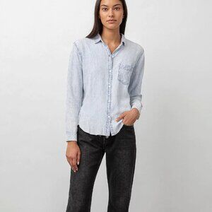 Rails Ingrid Raw Hem Shirt Light Acid Wash